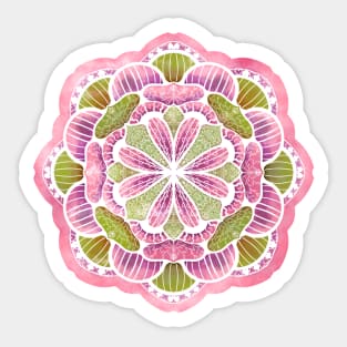 Multi Color Mandala on Black Sticker